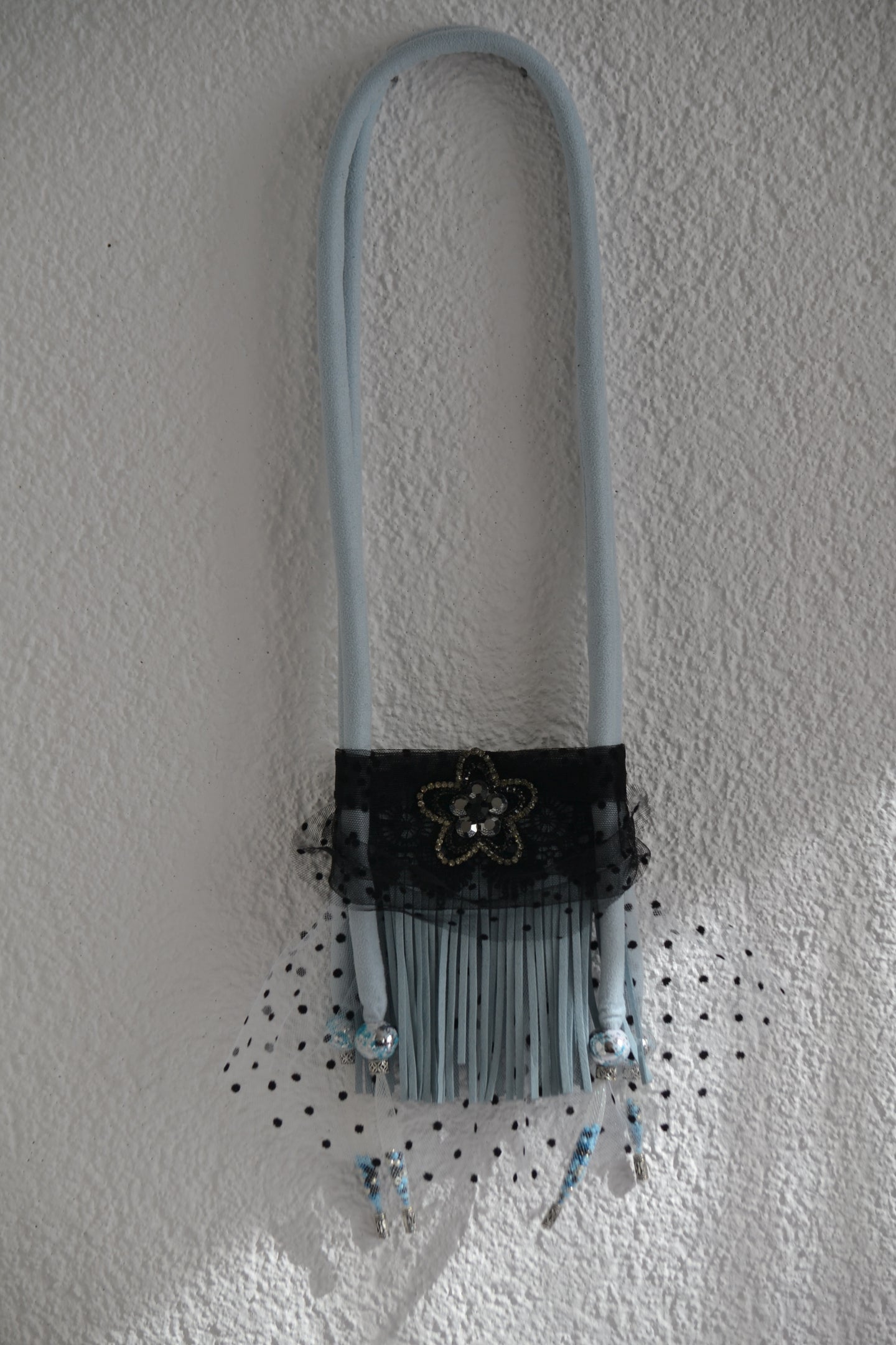 NECKLACE 'SKYBLUE FRINGE'